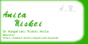 anita miskei business card